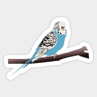 Blue Budgie Sticker